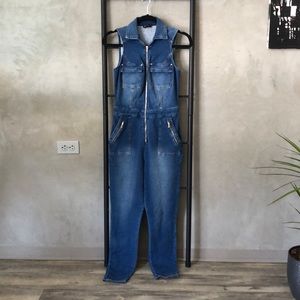Bebe denim jumpsuit